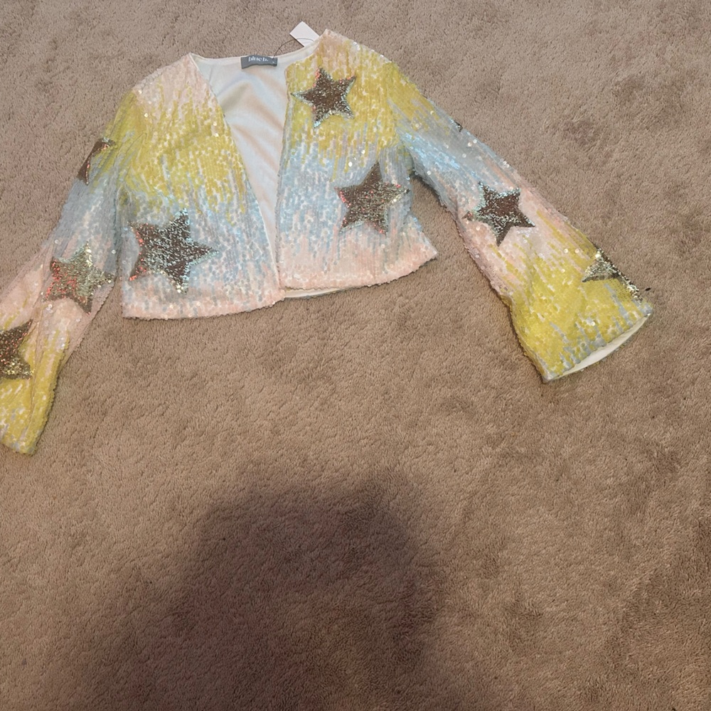 Sequin Star Patterned Jacket